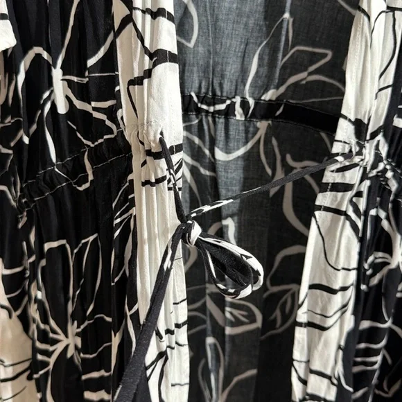 La Blanca Women One Size Kimono Swimwear CoverUp Black Moonlit Silhouette - Picture 8 of 15